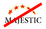 Logo Majestic z nieprawidłową czcionką